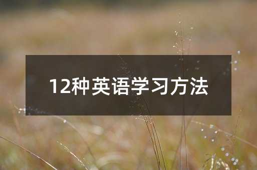 12��Ӣ��ѧϰ����